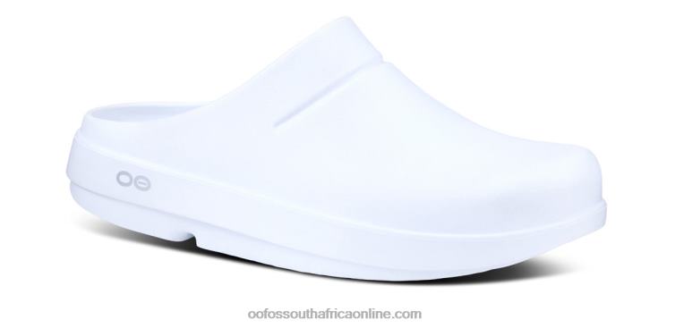 White 6882D158 Men's OOcloog Clog OOFOS