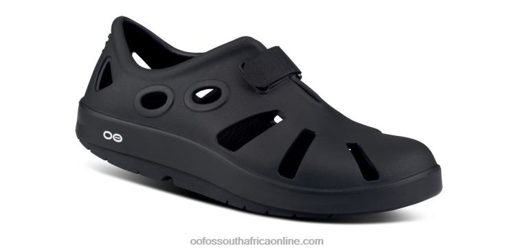 Black 6882D141 Men's OOcandoo Sandal OOFOS