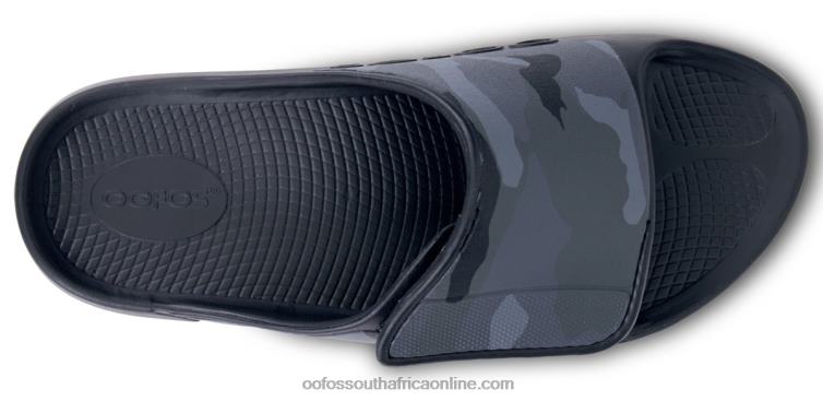 Black Camo 6882D116 Men\'s OOahh Sport Flex Sandal OOFOS