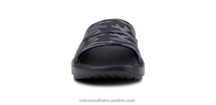 Black Camo 6882D138 Men\'s OOahh Sport Slide Sandal OOFOS