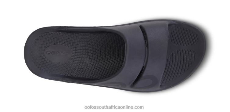 Black Matte 6882D130 Men\'s OOahh Sport Slide Sandal OOFOS