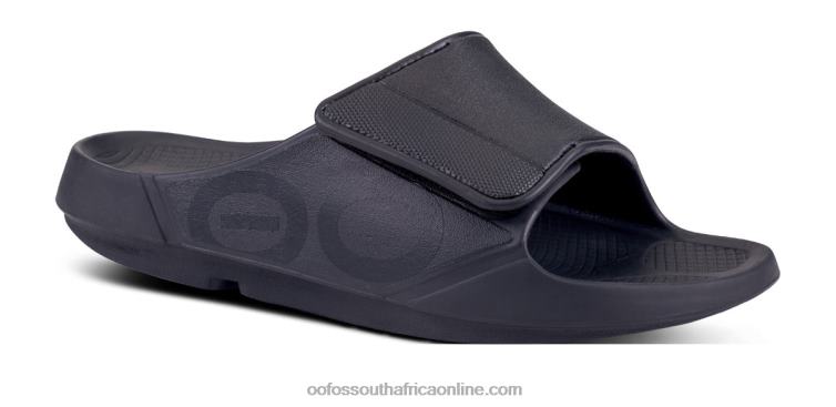Matte Black 6882D129 Men's OOahh Sport Flex Sandal OOFOS