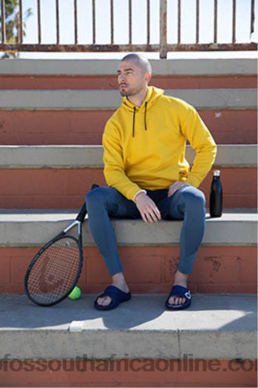 Navy White 6882D137 Men\'s OOahh Sport Slide Sandal OOFOS