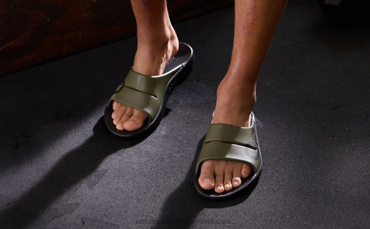 Tactical Green 6882D112 Men\'s OOahh Sport Slide Sandal OOFOS