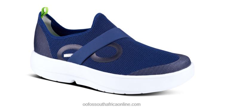 White Navy 6882D152 Men's OOmg Low Shoe OOFOS