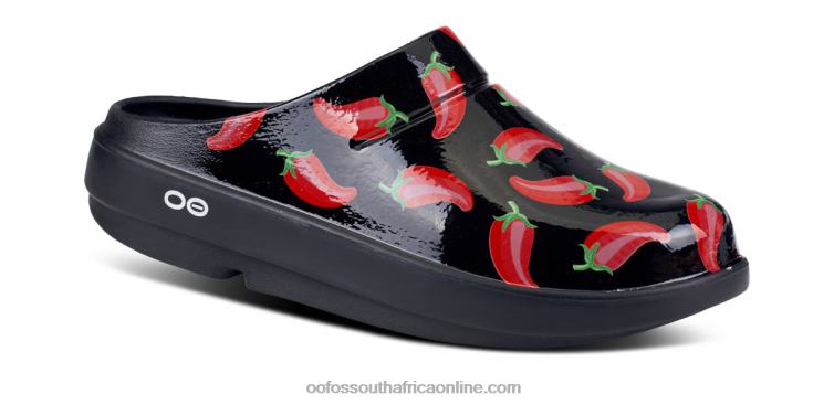 Chili Pepper 6882D92 Women's OOcloog Limited Edition Clog OOFOS