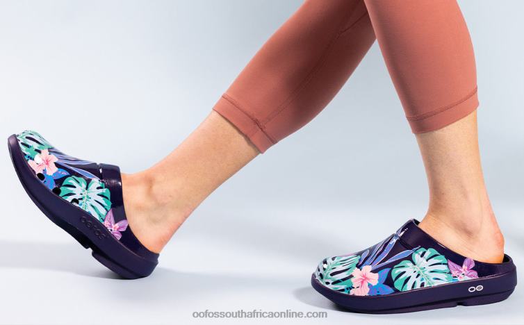 Hawaiian Flora 6882D99 Women\'s OOcloog Limited Edition Clog OOFOS