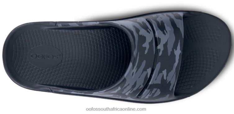 Black Camo 6882D62 Women\'s OOahh Sport Slide Sandal OOFOS