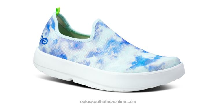 Tie Dye Aqua 6882D73 Women's OOmg eeZee Low Shoe OOFOS