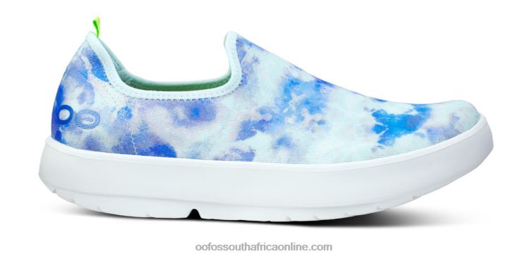Tie Dye Aqua 6882D73 Women\'s OOmg eeZee Low Shoe OOFOS