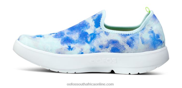 Tie Dye Aqua 6882D73 Women\'s OOmg eeZee Low Shoe OOFOS